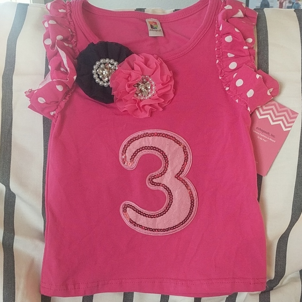 Boutique Girls Birthday Top